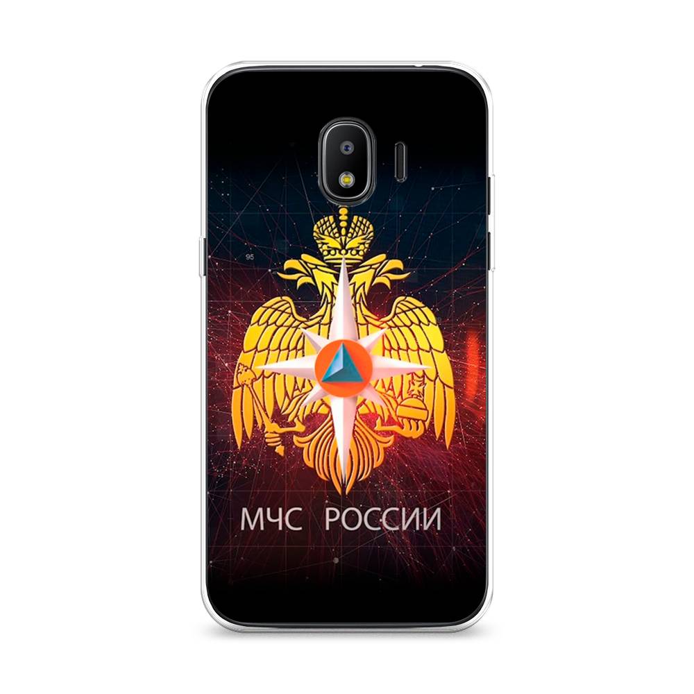 

Чехол Awog на Samsung Galaxy J2 2018 "МЧС России", Черный;желтый;красный, 25650-5