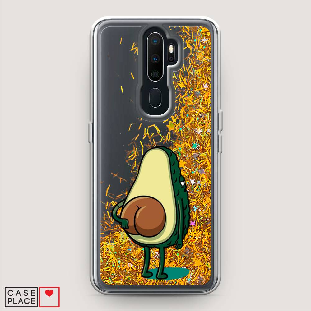 

Жидкий чехол с блестками "Попа авокадо" на Oppo A5 (2020), 251390-1