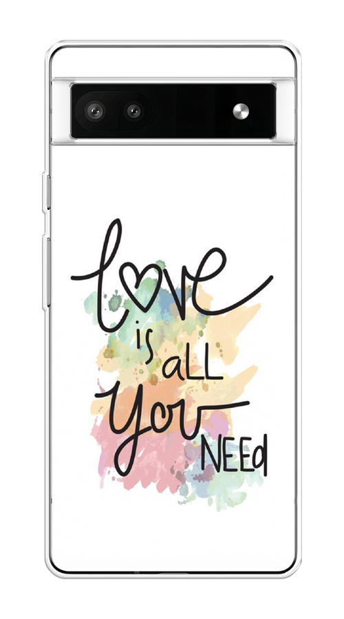 

Чехол на Google Pixel 6A "Love is all you need", Белый;черный;зеленый, 271150-1