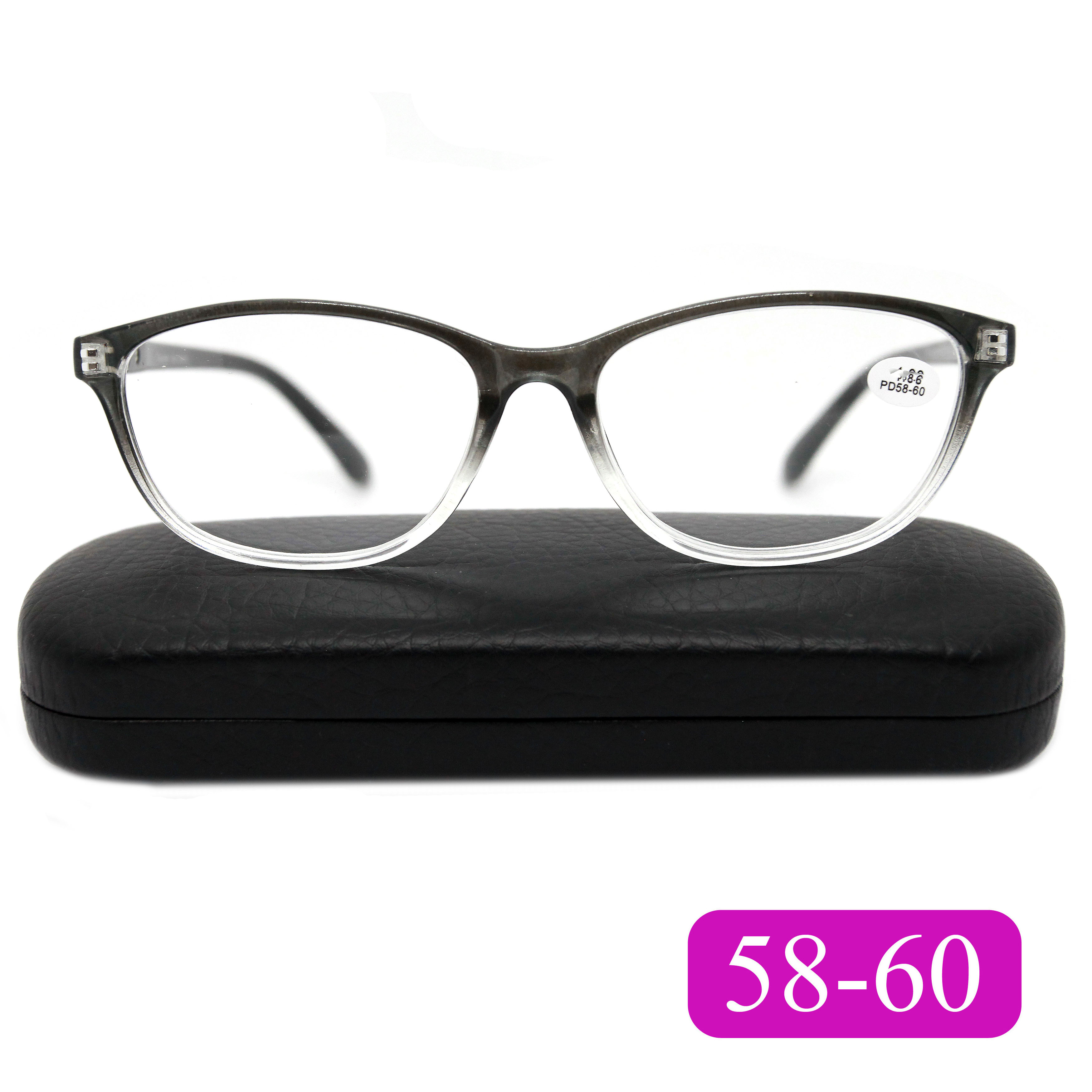 Готовые очки для чтения Traveler 7007 +3.00, c футляром, цвет серый, РЦ 58-60