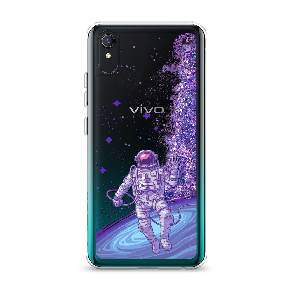

Жидкий чехол с блестками "Космонавт в открытом космосе" на Vivo Y1s, 263292-1