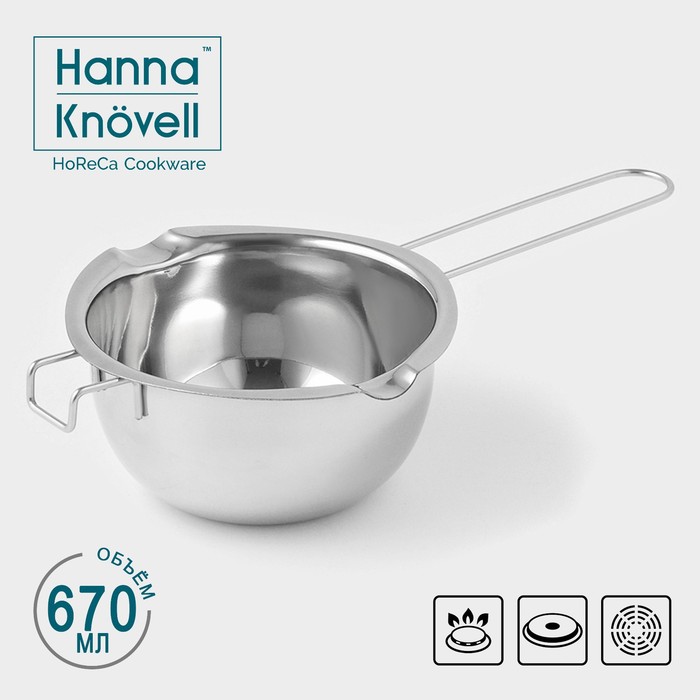 

Миска из нержавеющей стали для водяной бани Hanna Knovell, 670 мл, 16x7 см