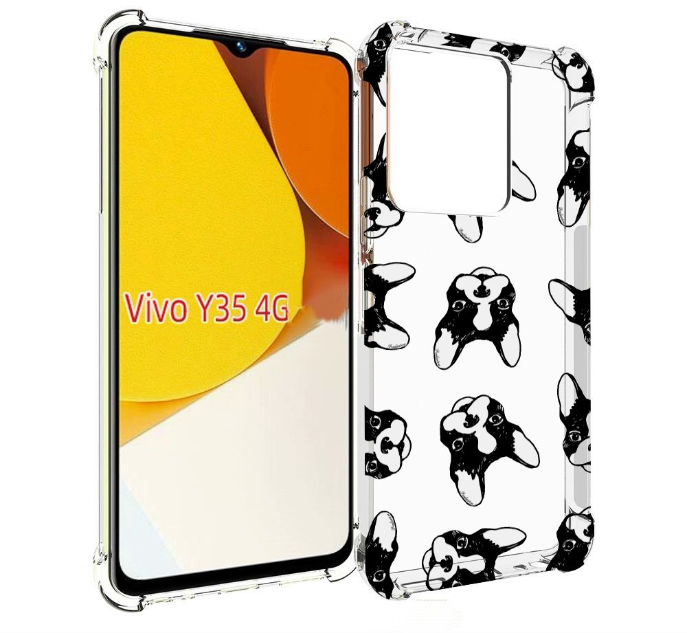

Чехол MyPads черно белые собачки для Vivo Y35 4G 2022 / Vivo Y22, Прозрачный, Tocco