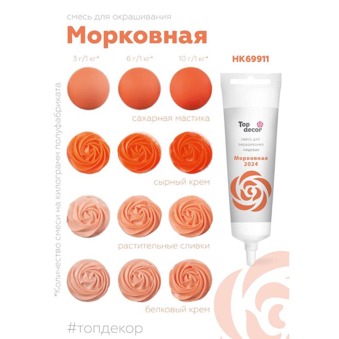 

Пищевой краситель Top Decor гелевый "Морковный",100 г