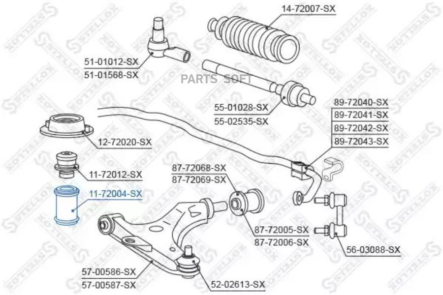 STELLOX 1172004SX 11-72004-SX_пыльник амортизатора переднего!\ Mitsubishi Carisma 95 /Colt