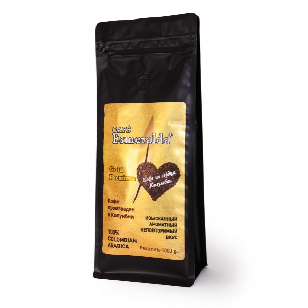 Кофе МОЛОТЫЙ CAFE Esmeralda Gold Premium 1000г., фольг. пакет с клапаном
