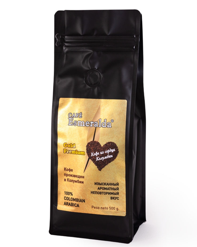 Кофе МОЛОТЫЙ CAFE Esmeralda Gold Premium Espresso 500г., фольг. пакет с клапаном