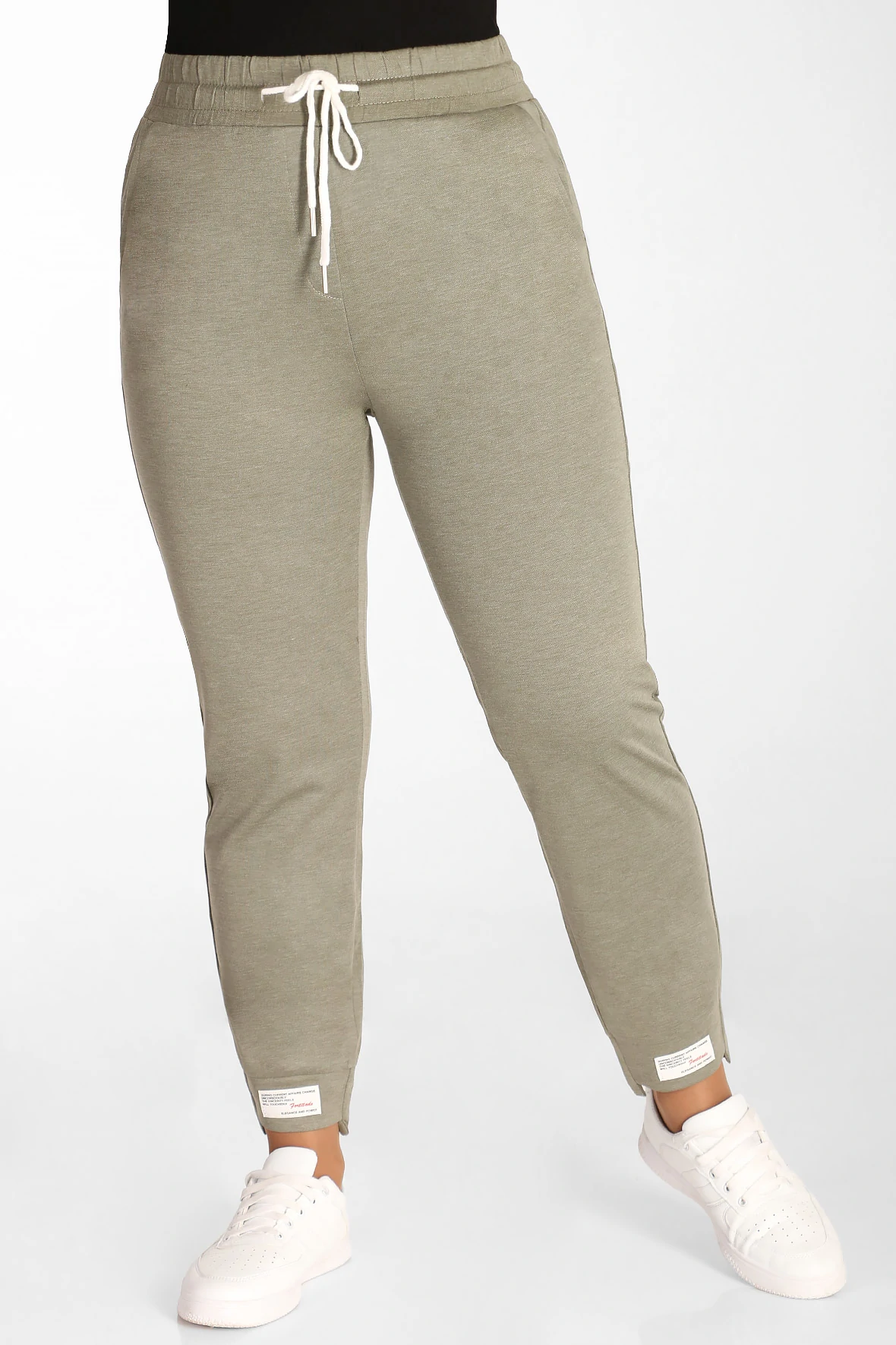 

Спортивные брюки женские AlmondShop 1В-53 2319 хаки 60 RU, 1В-53 2319