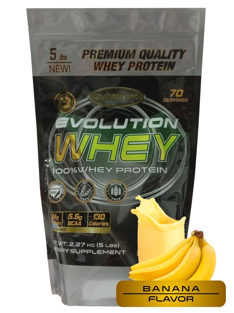 

Quantum Nutraceuticals Evolution Whey (банан) - 4540 г (2 шт по 2270 г), Evolution Whey