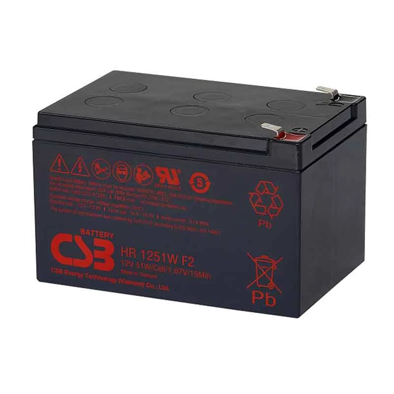 Аккумулятор для ИБП CSB HR1251W F2 12 А/ч 12 В (HR1251W F2)