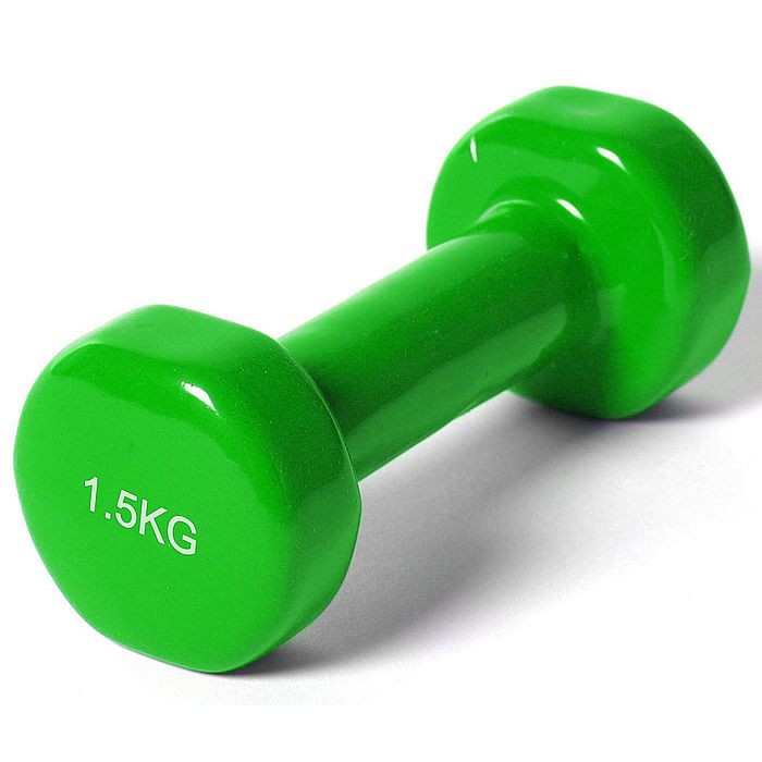 

Гантель SPORTEX виниловая 1. 5 кг зеленый, виниловая 1. 5 кг