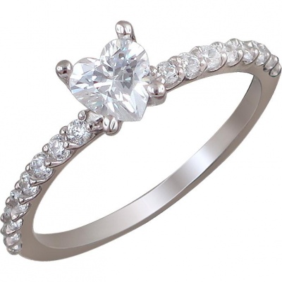 

Кольцо из серебра с фианитом р. 18 Эстет 01К1512145, 01К1512145