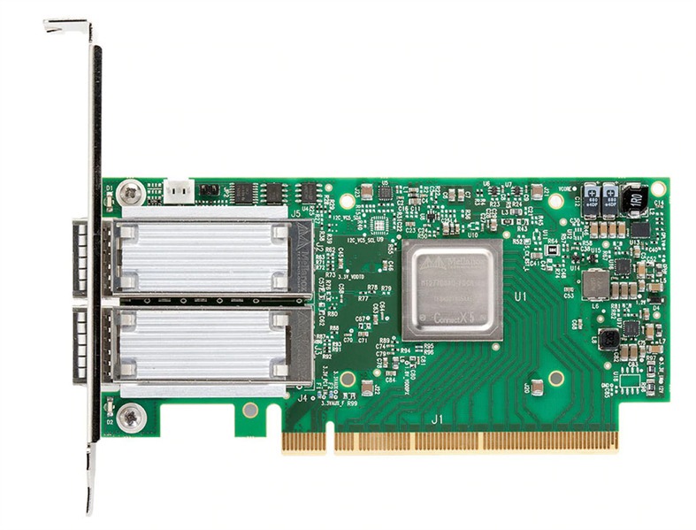 

Mellanox ConnectX-5 EN network interface card, 100GbE dual-port QSFP28, PCIe3.0 x16, tall