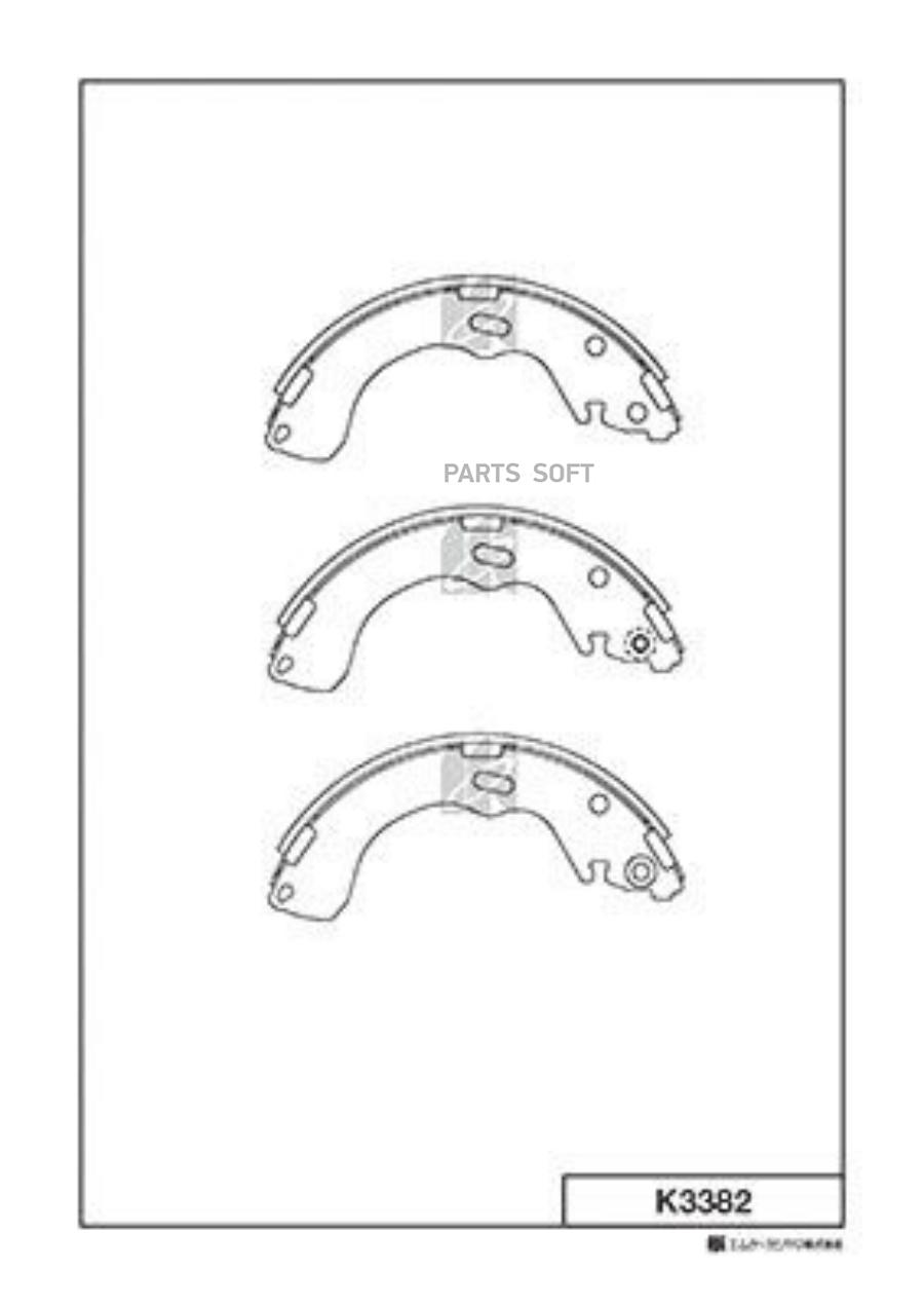 

Колодки Торм. Барабанные Mazda 626, Premacy 99-, Ford Maverick 01- K3382 Kashiyama арт. K3