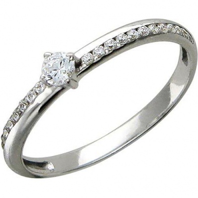 

Кольцо из серебра р. 17 Эстет 01К155828, фианит, 01К155828