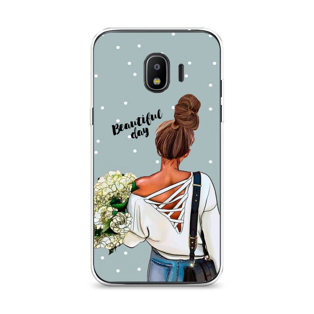 

Чехол Awog на Samsung Galaxy J2 2018 "Beautiful day", Голубой;коричневый;бежевый, 25650-6