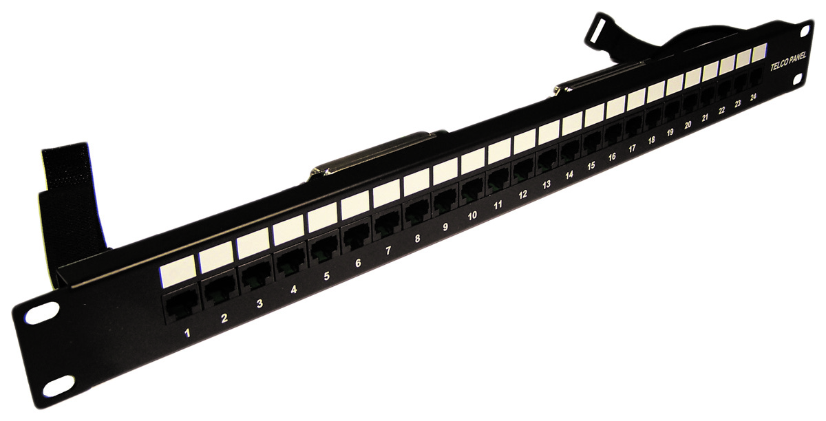 

Патч-панель TELCO, 19", 1U, 24 порта RJ-45, контакты 12, 36