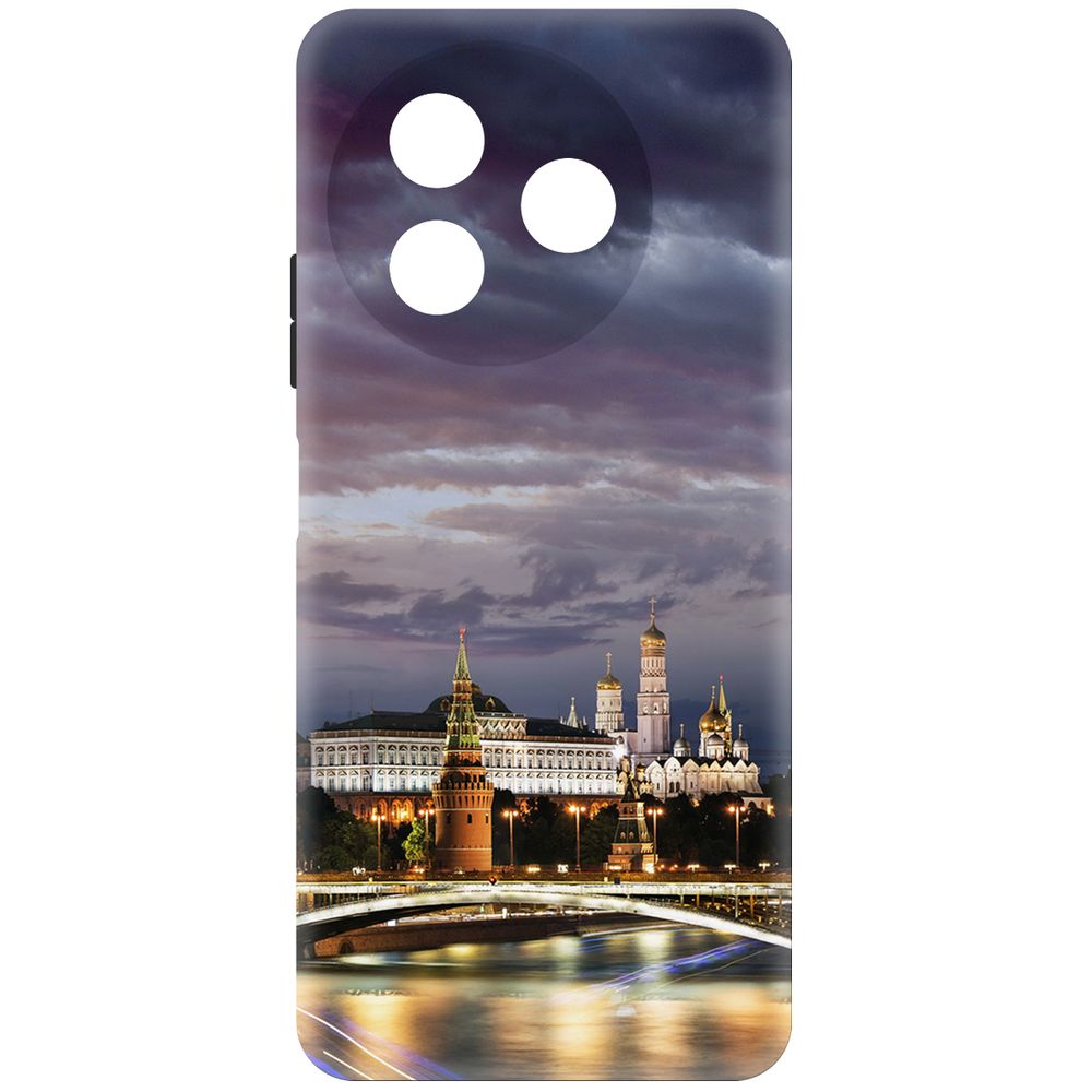 

Чехол-накладка Krutoff Soft Case Россия, Московский Кремль для ITEL S24 черный