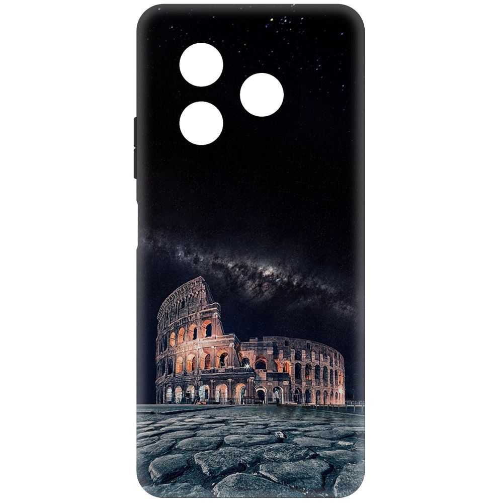 

Чехол-накладка Krutoff Soft Case Италия, Колизей для ITEL S24 черный