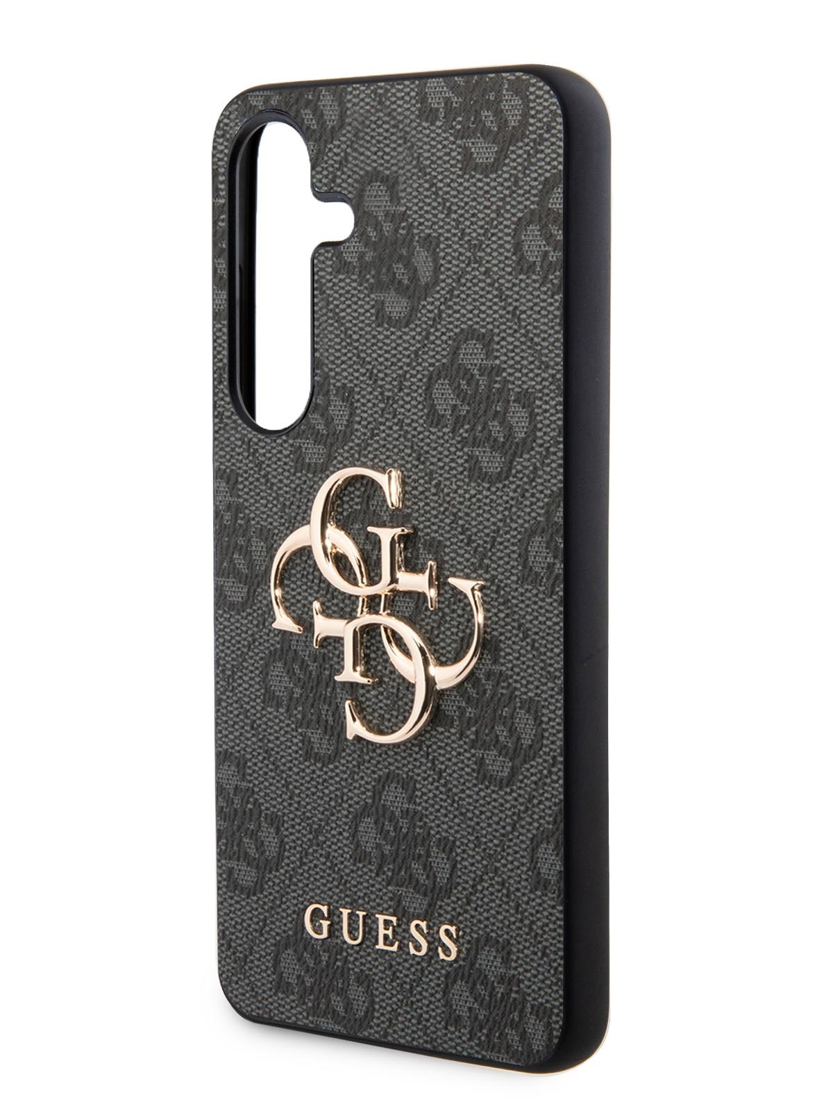 Чехол Guess для Samsung Galaxy S24 4G Big metal logo Hard Grey