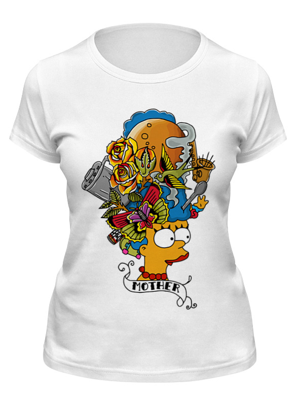 

Футболка мужская Printio Мардж симпсон (mother) бежевая 2XL, Мардж симпсон (mother)