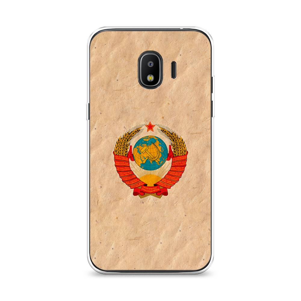 

Чехол Awog на Samsung Galaxy J2 2018 "Союз пролетариев", Бежевый;красный, 25650-10