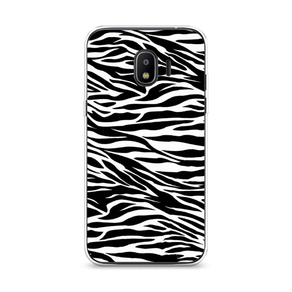 

Чехол Awog на Samsung Galaxy J2 2018 "Принт зебра", Белый;серый;черный, 25650-7