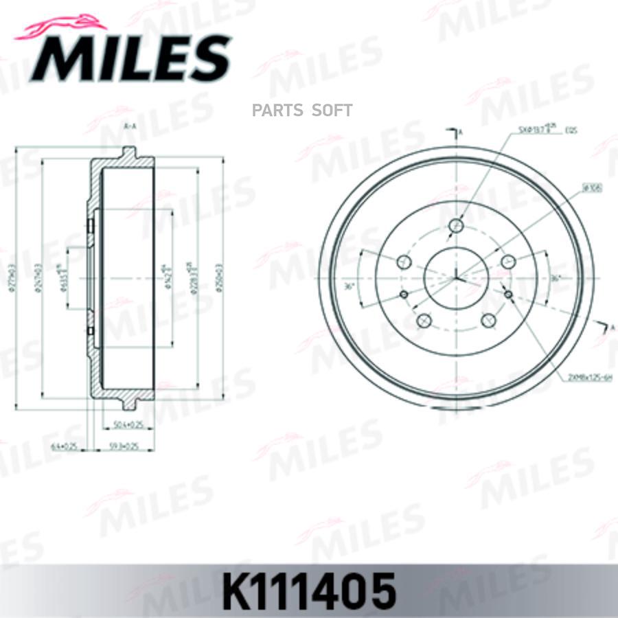 

Барабан Тормозной Ford Focus Ii/C-Max (Trw Db4392) K111405 Miles арт. K111405