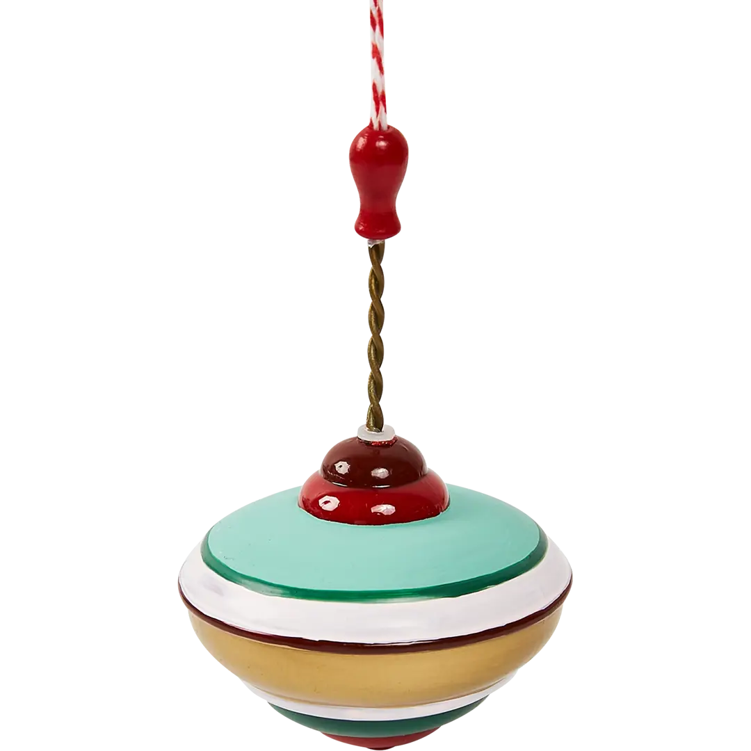 

Елочная игрушка Волчок 12x7.4 цвет разноцветный
