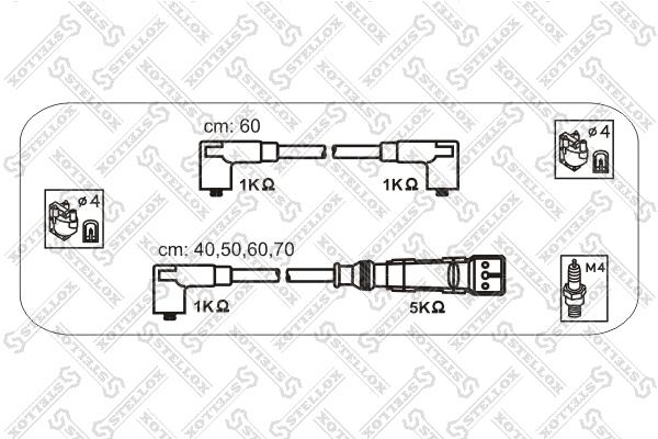 Комплект проводов зажигания STELLOX 10-38338-SX