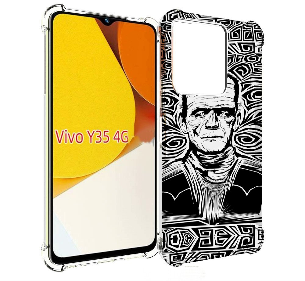 

Чехол MyPads франкенштейн черно белый для Vivo Y35 4G 2022 / Vivo Y22, Прозрачный, Tocco