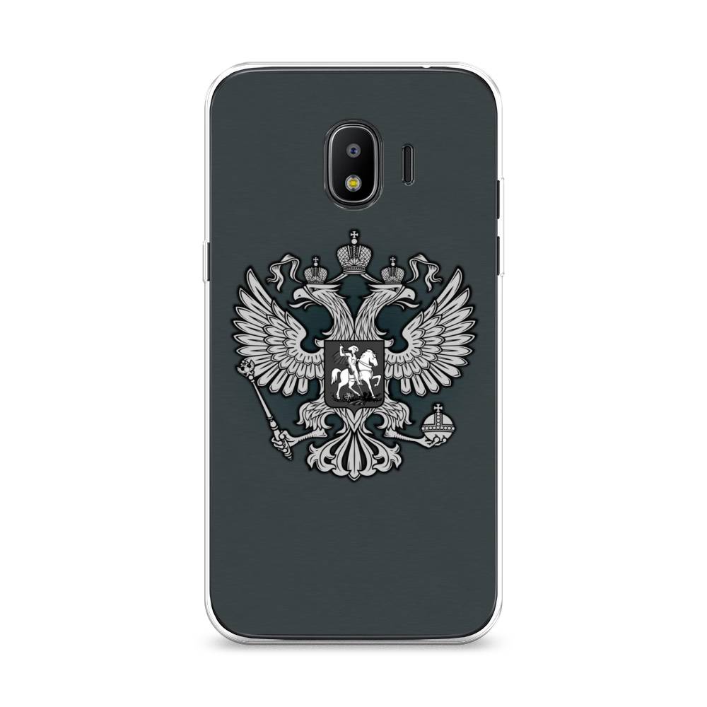 фото Чехол awog "герб россии серый" для samsung galaxy j2 2018