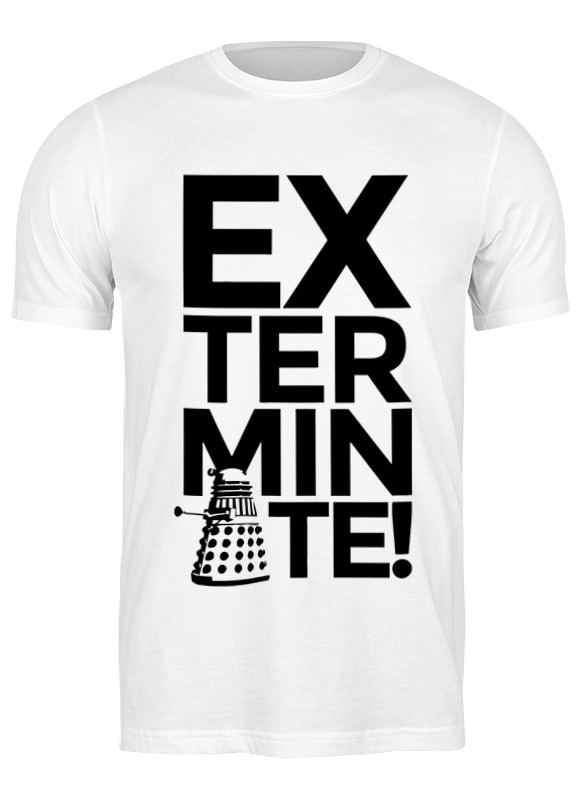 

Футболка унисекс Printio Exterminate! (daleks) белая 2XL, Белый, Exterminate! (daleks)
