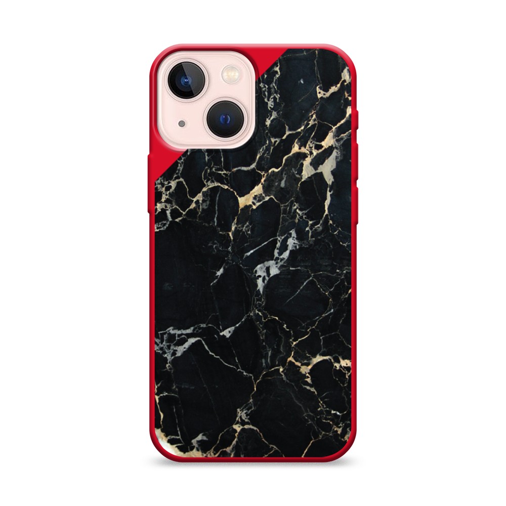 

Чехол Awog на Apple iPhone 13 mini / Айфон 13 mini "Черный мрамор уголок", Разноцветный, 14153-1