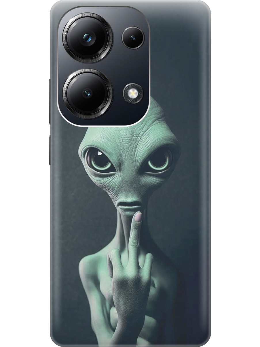 

Чехол на Xiaomi Redmi Note 13 Pro 4G / Poco M6 Pro 4G "Инопланетный фак", Зеленый;синий;черный, 20012097