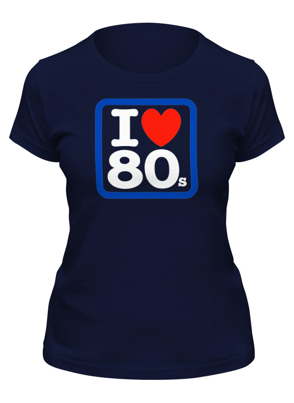 

Футболка женская Printio I love 80's синяя L, Синий, I love 80's
