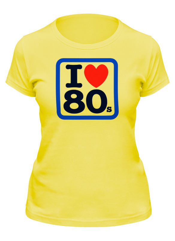 

Футболка женская Printio I love 80's желтая L, Желтый, I love 80's