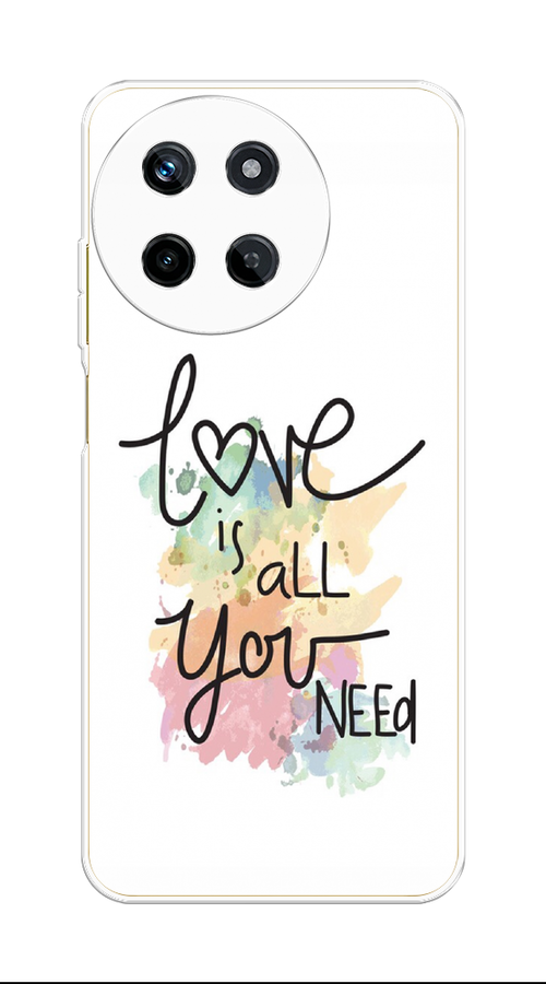 

Чехол на Realme 11 4G "Love is all you need", Белый;черный;зеленый, 2515150-1