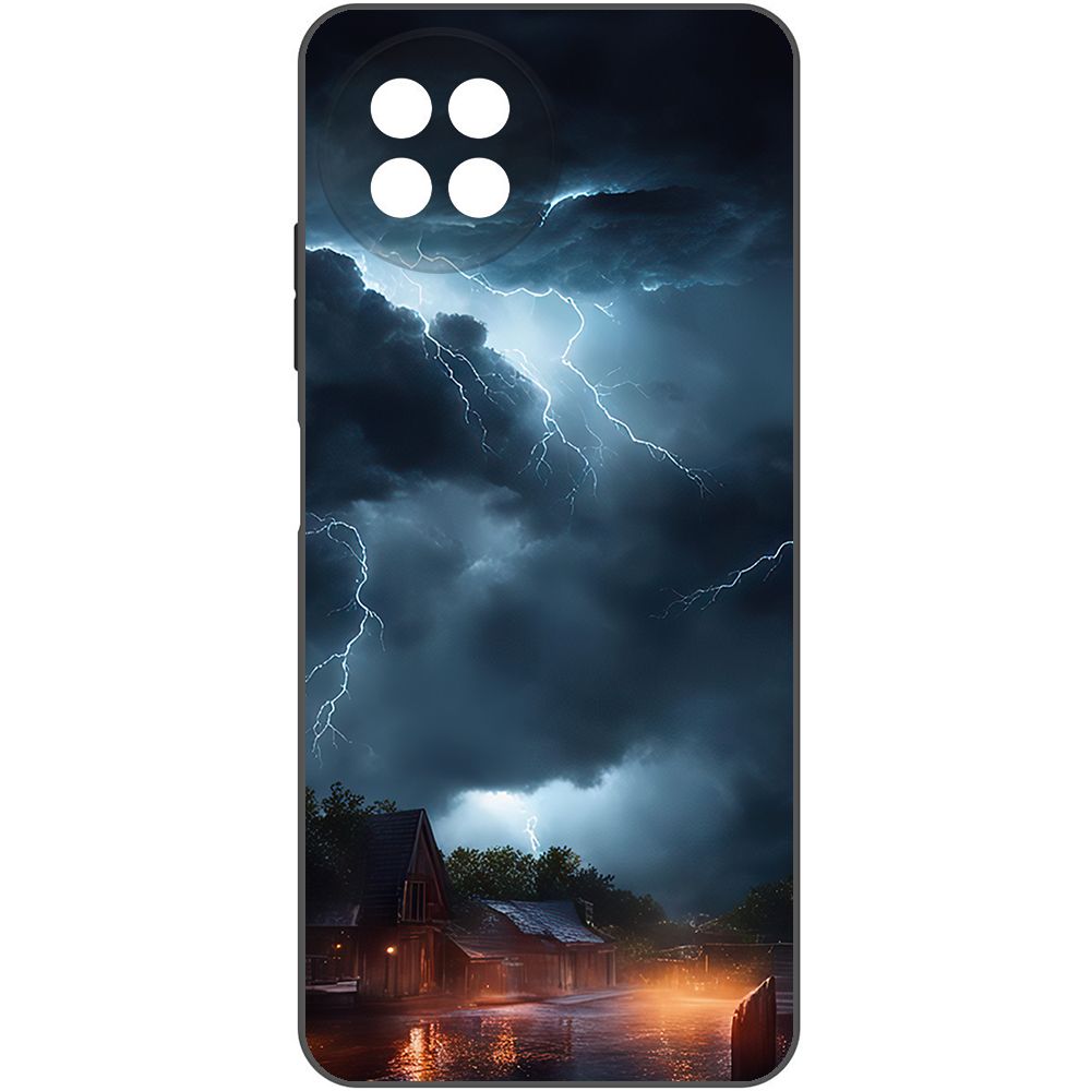 

Чехол-накладка Krutoff Soft Case Ночная гроза для Itel S23 черный