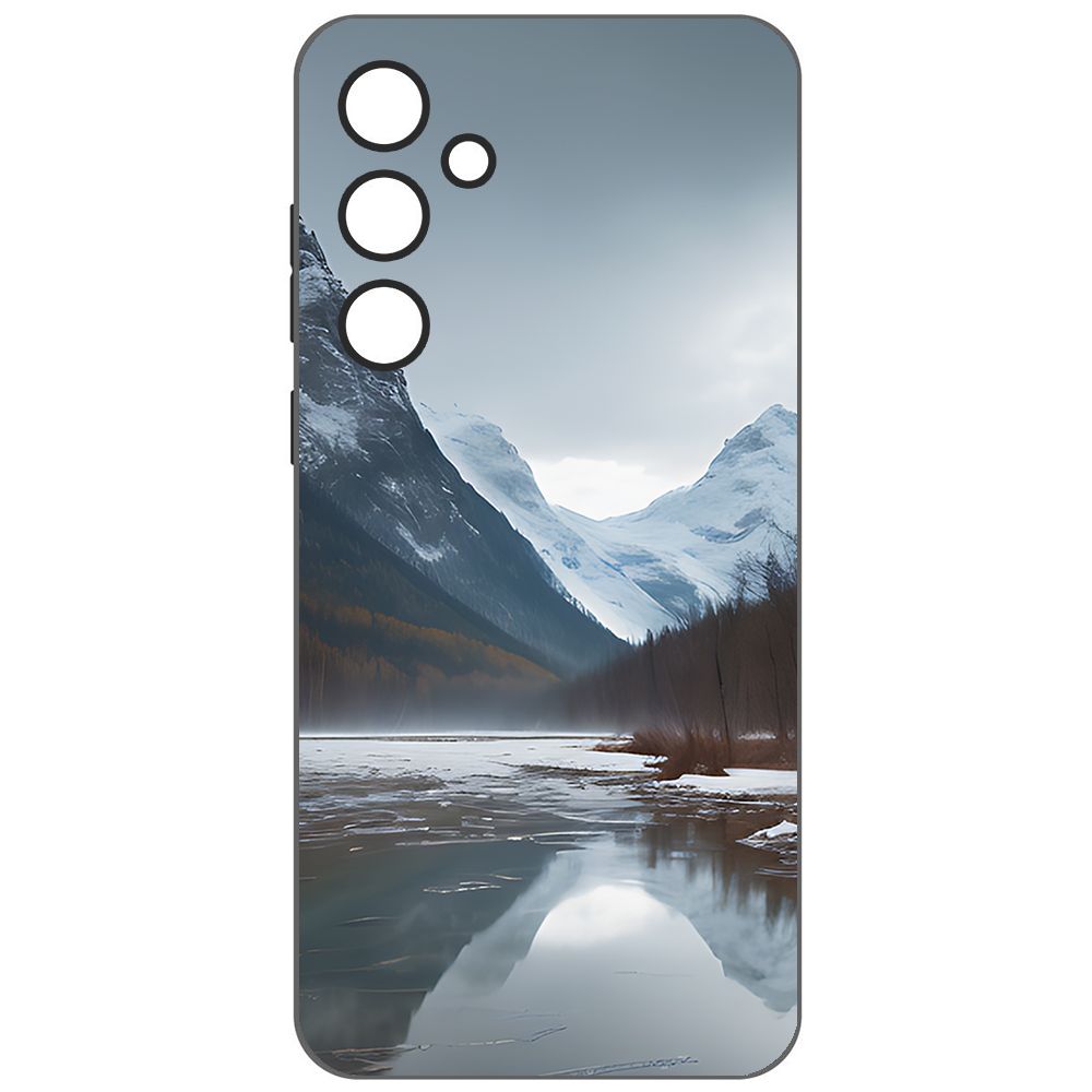 Чехол-накладка Krutoff Soft Case Весенняя оттепель для Samsung Galaxy A55 5G (A556) черный