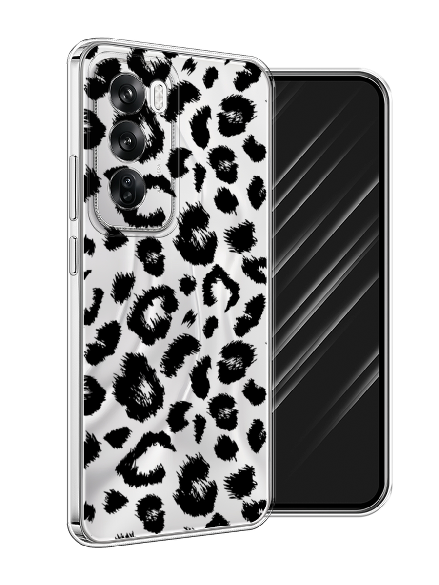

Чехол Awog на Oppo Reno 12 "Окрас леопарда фон", Черный, 2517450-1