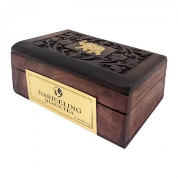 

Черный чай Дарджилинг в деревянной коробке (black tea darjeeling) Bharat Bazaar 50г