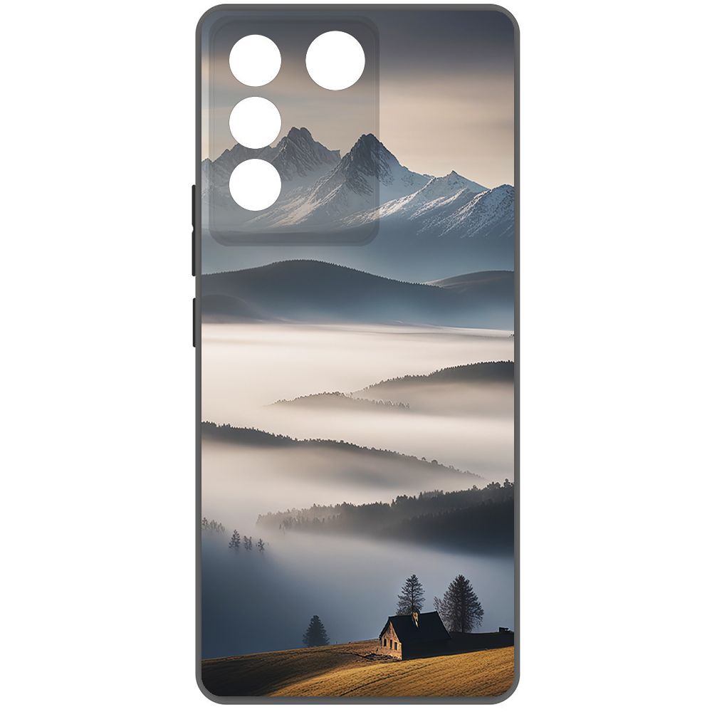

Чехол-накладка Krutoff Soft Case Туман для Vivo T2 черный