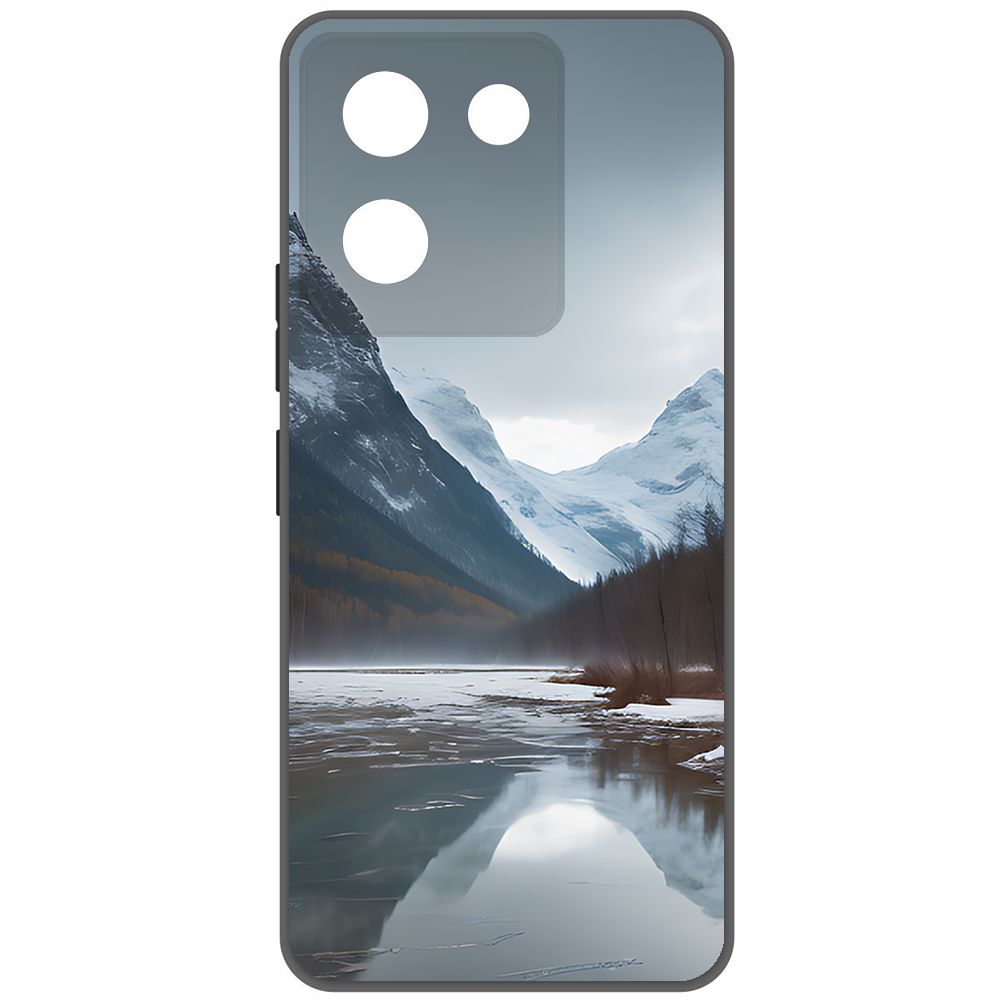 

Чехол-накладка Krutoff Soft Case Весенняя оттепель для Vivo Y27s черный