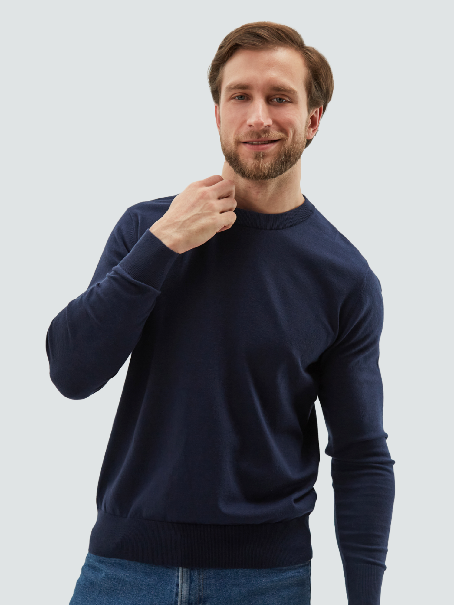 

Джемпер мужской MANAFOFF 8105 синий XL, 8105