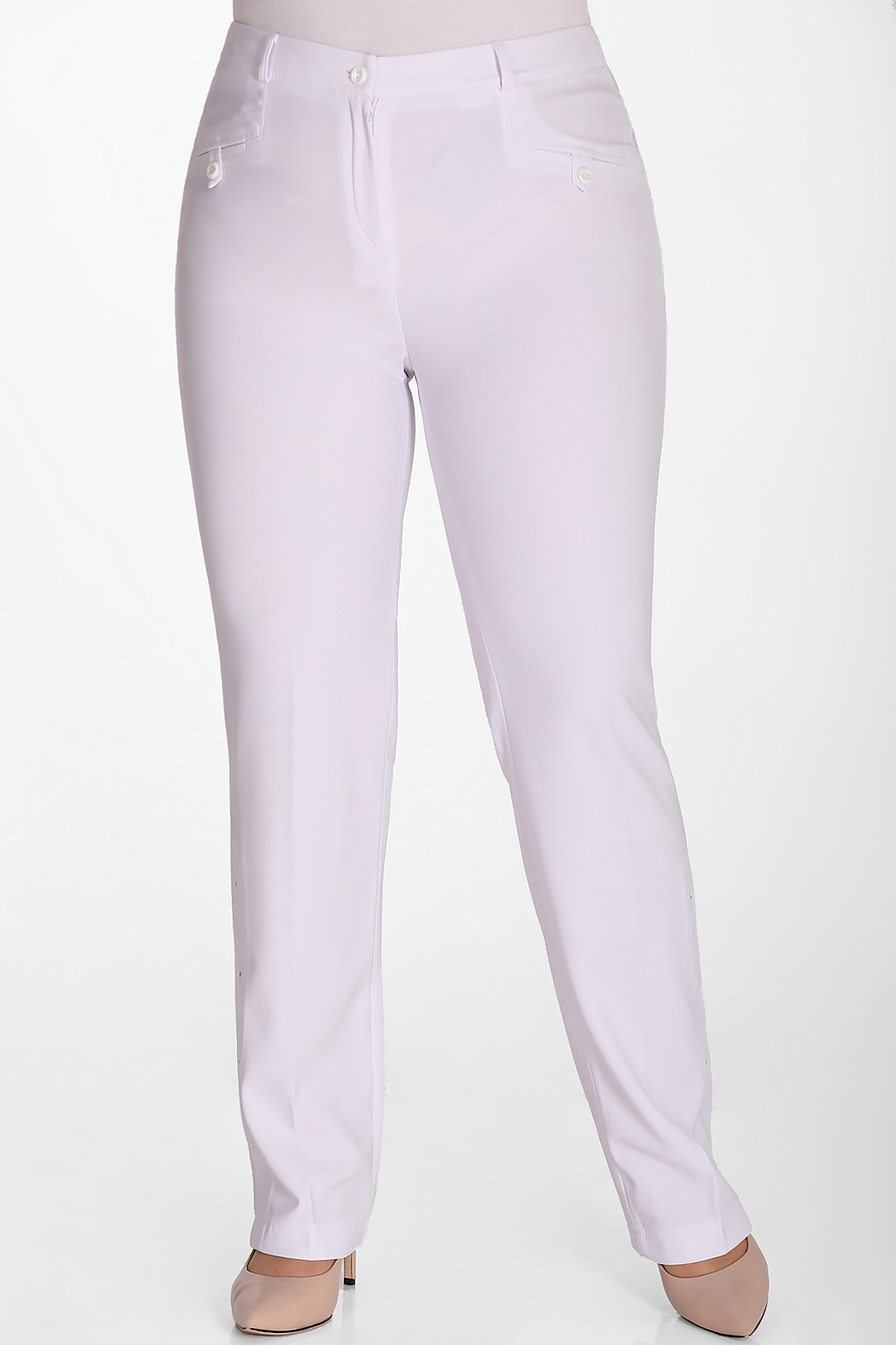 

Брюки женские AlmondShop И181-40-21.С1 белые 60 RU, Белый, И181-40-21.С1