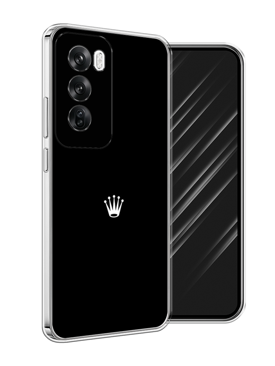 

Чехол Awog на Oppo Reno 12 "Белая корона на черном фоне", Черный, 2517450-1
