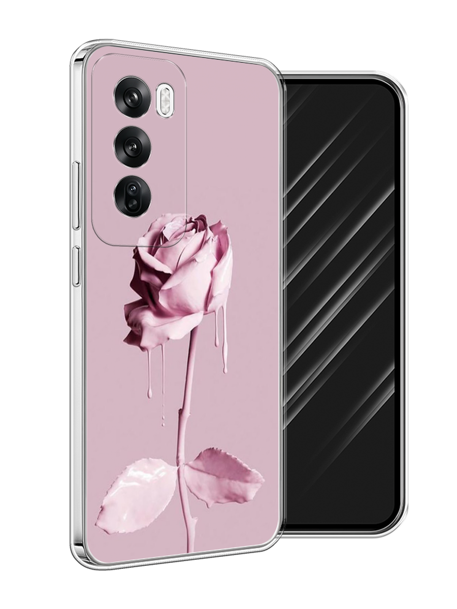 

Чехол Awog на Oppo Reno 12 "Роза в краске", Белый;розовый, 2517450-1