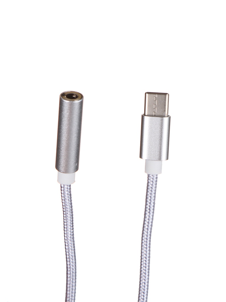 

Аксессуар ATcom Type-C - Jack 3.5mm 10cm AT2809, Серебристый, AT2809