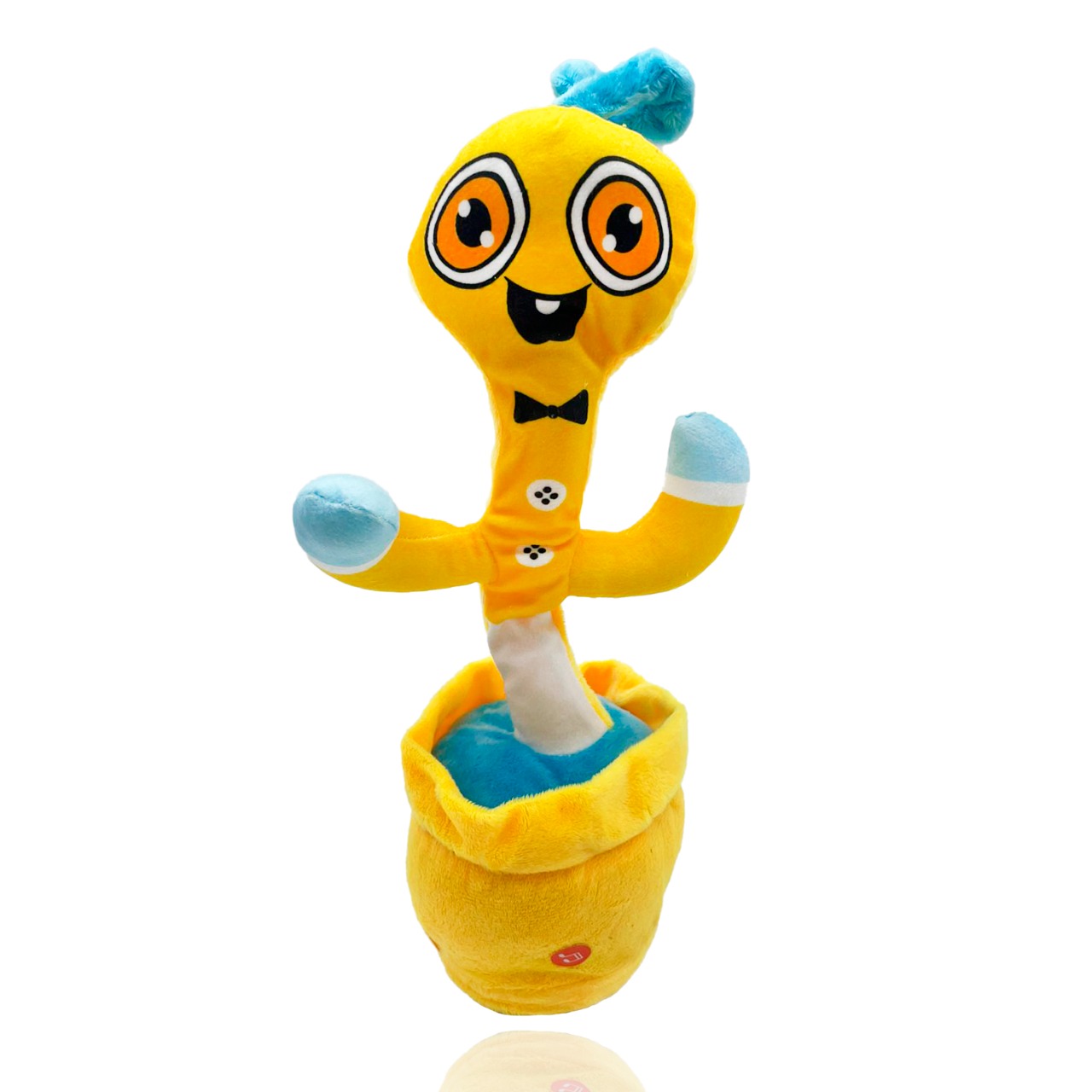 Танцующий и поющий кактус Market toys lab Ребенок Хаги Ваги Поппи Плейтайм, желтый, 35 см